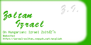 zoltan izrael business card